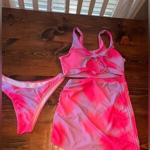 Pink & Purple 3 Piece Swim Set